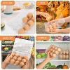 60 Pack Plastic Egg Cartons 3x4 Grids, Bulk for 12 Eggs - Ideal for Refrigerator Storage, Chicken Farm, Farmers Markets - 4 of 4