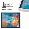 Creative Mark Illusions Floater Frame For 3/4" Deep Canvases - White - Set of 4 - For Galleries & Home Decor - Wood Floater Frames for Canvas - 3 of 4