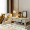 17 in. Gold and Silver LED Integrated Table Lamp Clear Crystal with 3-Way Dimmer Rotary Switch and Dual USB Charging Ports - 3 of 4