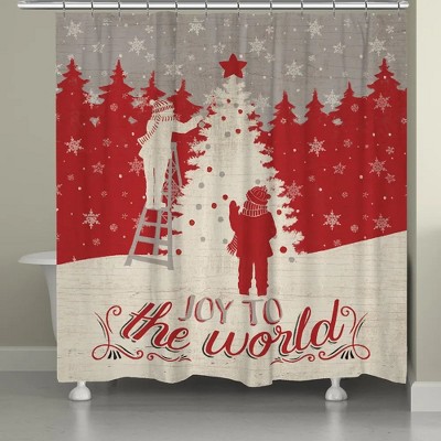 Laural Home Joy to World Shower Curtain