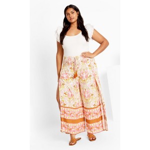 Women's Plus Size Sky Pant - ivory | CITY CHIC - 1 of 4