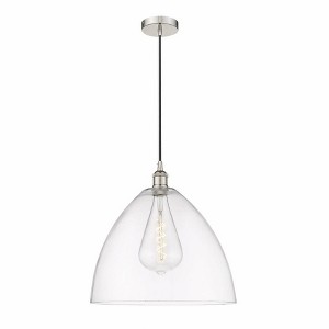 Edison Dome - 1 Light Cord Hung Pendant In Industrial Style-17.75 Inches Tall and 16 Inches Wide - 1 of 1
