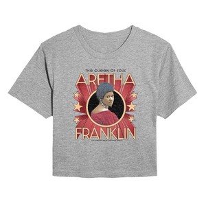 Women's - Aretha Franklin - The Queen of Soul Cropped Graphic T-Shirt - 1 of 4