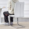 Syemin Dining Chairs 2 Sets Simple Arch Design High Rebound Chairs for Dining Room, Gray, 17.3"*21.6"*39" - 3 of 4