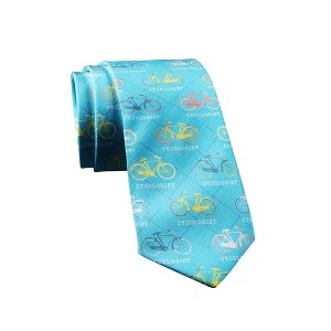 Crazy Dog T-Shirts Cycologist Necktie Funny Neckties for Men Nerdy Tie for Guys Biking Novelty Ties for Men - 1 of 4