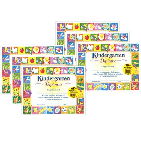 Trend Classic Kindergarten Diploma, 30 Per Pack, 6 Packs : Target