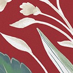 luau red tropical floral