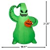 Gemmy Airblown Inflatable Green Oogie Boogie Holding Pumpkin Disney , 3.5 ft Tall, Multicolored - 3 of 4
