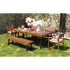 Nicbex 7PCS Wooden Patio Dining Sets for 7/8,Outdoor Dining Furniture with 5 Upholstered Chairs&1 Bench for Backyard,Garden&Poolside - 2 of 4