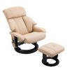 HOMCOM Recliner with Ottoman Footrest, Recliner Chair with Vibration Massage, Faux Leather and Swivel Wood Base for Living Room and Bedroom - image 4 of 4