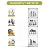 VYNXARIA 4-Tier Lockable Glass Display Cabinet on Wheels with Acrylic Shelves£¬Stylish Floor Standing Storage for Living Room,Bedroom & Office£¬White - 2 of 4