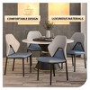 Upholstered Leather Modern Dining Chair Eclat Collection in Brown Set of 4 - 4 of 4
