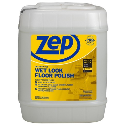 Zep Wet-look Floor Polish – Enhances Hard Floor Appearance – 5 