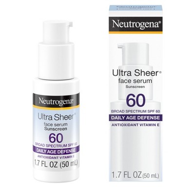 Neutrogena Ultra Sheer Moisturizing Sunscreen Serum - Spf 60 - 1.7