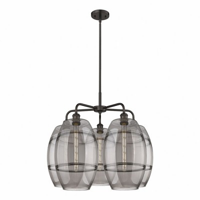 Vaz - 5 Light Stem Hung Chandelier In Industrial Style-24 Inches Tall and 28 Inches Wide