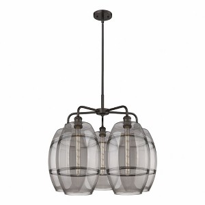 Vaz - 5 Light Stem Hung Chandelier In Industrial Style-24 Inches Tall and 28 Inches Wide - 1 of 1