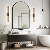 SpassWay Arch Metal Bathroom/Vanity Mirror Decorative Wall Mirror for Living Room Bathroom Bedroom Entryway Black/Gold/Silver - 4 of 4