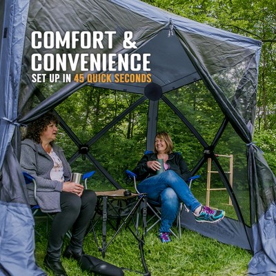 CLAM Slate Blue 6' x 6' Portable Pop-Up Gazebo Canopy Shelter