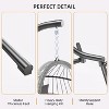 Hanging Egg Swing Chair with Stand, Patio Wicker Hammock Egg Swing with Cushion for Bedroom Garden Indoor Outdoor (Gray) - 4 of 4