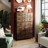 16-Drawer Tall Fabric Dresser Storage Tower with Steel Frame, Chest of Drawers Organizer Unit - 2 of 4