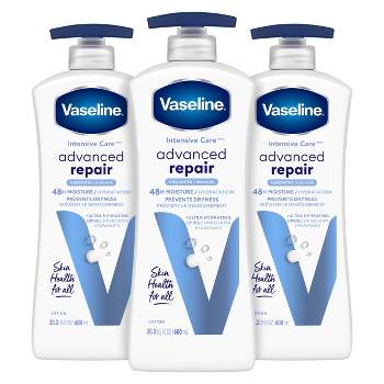Vaseline Intensive Care Advanced Repair Hand and Body Lotion Unscented - 20.3 fl oz/3pk