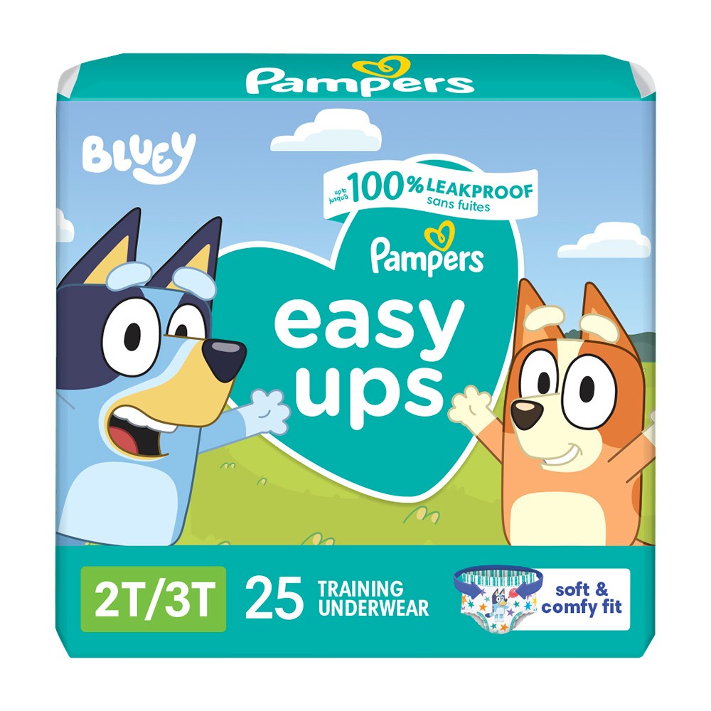 Photos - Nappies Pampers Easy Ups Bluey Training Underwear - Size 2T-3T - 25ct 