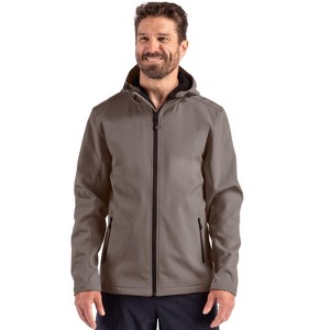 Clique Tempo Recycled Stretch Softshell Mens Hooded Jacket - 1 of 2