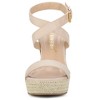 Allegra K Women's Slingback Crisscross Platform Espadrille Wedges Heel Sandals - 2 of 4