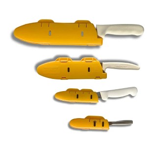 Blade Guard Clear Knife Blade Guard – Edge Protector, Made in USA, 4Pk set (4in, 6in, 8in, 10in) - 1 of 4