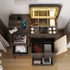Fredees Vanity with Mirror and Lights, Makeup Desk with Drawer, Chair & Charging Station - 4 of 4