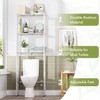 Over Toilet Storage Shelf Space Saver 3 - Tier Bathroom Organizer Rack White Matte Finish Easy Install Large Capacity - 4 of 4