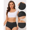 Agnes Orinda Women's Plus Size Stretch Packs Lace High Waist Comfort Briefs - 3 of 4