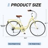 26 Inch Road Bike With 7 Speeds Drivetrain, Bike With Front And Rear V Brakes, Lightweight City Bike Steel Frame,Road Hybrid Bike - 4 of 4
