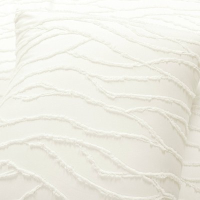 Lush Decor Lush Décor 3pc Full/Queen Jacquard Wave Comforter Set Soft White: Elegant Bedding, Year-Round Use, Machine Washable — фото 3