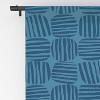 Sewzinski Striped Circle Squares Blue Set of 2 Panel Blackout Window Curtain - Deny Designs - image 4 of 4