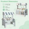 Costway 2 in 1 Kids Play Kitchen& Restaurant Double Sided Wooden Kitchen Playset Toddler - 3 of 4