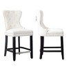 WestinTrends 24" Tufted Velvet Counter Stool - 4 of 4