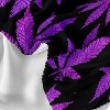 Luupatchy 4 Pcs  Purple Botanical Weed Leaf Comforter Set With 1 Fitted Sheet, 1 Flat Sheet And 2 Pillowcases, For Kids Teens Boys Girls Bedroom,Twin - 3 of 4