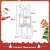 Angel Sar 3ft Stacked LED Christmas Gift Boxes, 200 Warm/Cool White Lights with Acrylic Beads, Outdoor Lighted Decoration with Golden Bow - 3 of 4