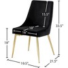 Meridian Furniture,Karina Velvet Dining Chair, Set of 2 - 4 of 4