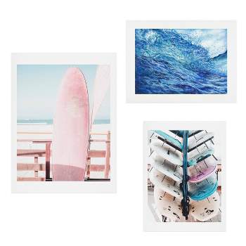 Set of 3 Surf Time Gallery Decorative Wall Arts - Deny Designs