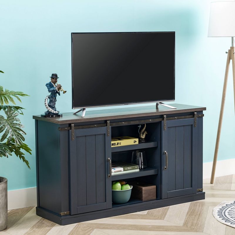 Sliding Doors TV Stand for TVs up to 60&#34; - Home Essentials, 3 of 13