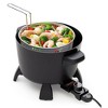 Presto 6008 Big Kettle Multi Cooker Steamer and Deep Fryer with Glass Lid, Black - 3 of 4