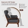 Bestier Mid Century Accent Chair Heightened Headrest with Removable Armrest Pillows,with Solid Wood Frame for Living Room, Bedroom - 3 of 4