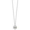 Chisel Stainless Steel Polished with Blue and White Cubic Zirconia Evil Eye Pendant on an 18" Plus a 2" Extension Cable Chain Necklace - 3 of 4