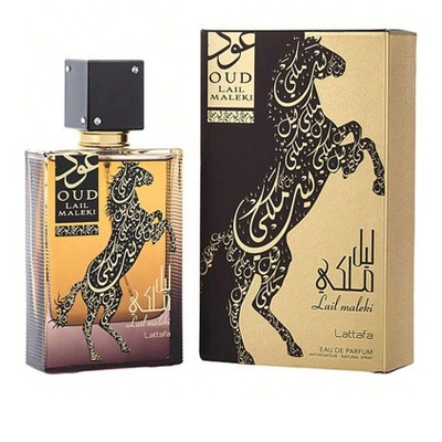 Lattafa Oud Lail Maleki By Lattafa Unisex Jasmine, Gardenia, Orchid, Honey, Caramel, Sandalwood  Eau De Parfum Spray 3.4 Oz