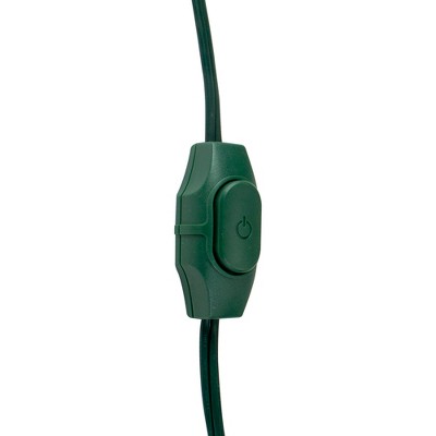Northlight Indoor Extension Power Cord with 9-Outlets and Foot Switch - 9' - Green