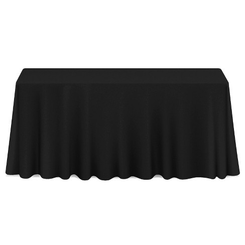 black table cloth wedding