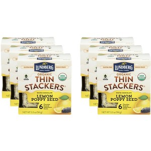 Lundberg Organic Thin Stackers White Chocolate Lemon Poppy Seed (Case of 6) - 1 of 2