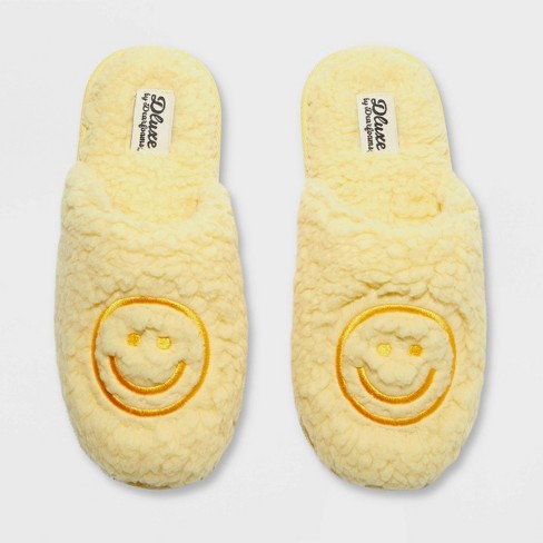 Dluxe By Dearfoams Women's Happy Face Slide Slippers : Target